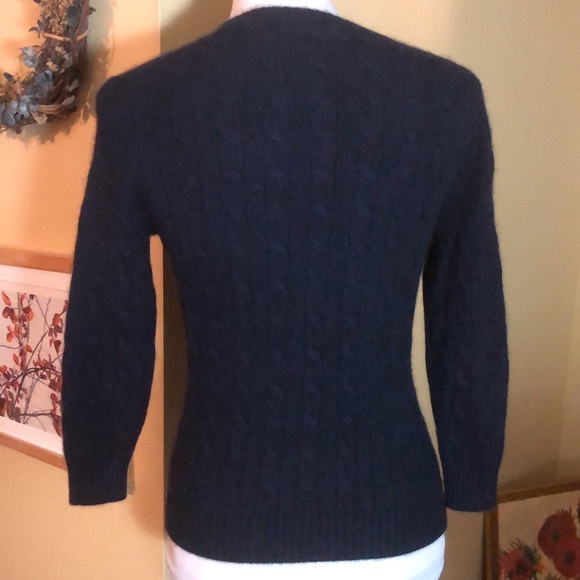 Vintage 00’s LORD & TAYLOR Size Small P Super Soft 2-Ply 100%Cashmere Cable-knit - Picture 3 of 13